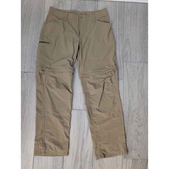 LL Bean Convertible Pants Women Size 6 Tan Nylon - Picture 1 of 10
